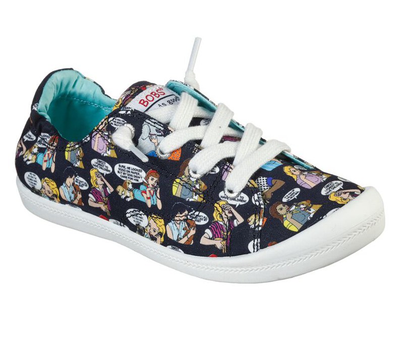 Skechers Dam Svarta/Olika Färger Slip On - Bobs Beach Bingo - Dog Is Good - Pin-Up Pup - Sverige (DT